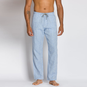 Custom High Waist <strong>Trousers</strong> Casual Outdoor Cotton <strong>Linen</strong> <strong>White</strong> Pants <strong>Men</strong> 100% <strong>Linen</strong> - Product Image 6
