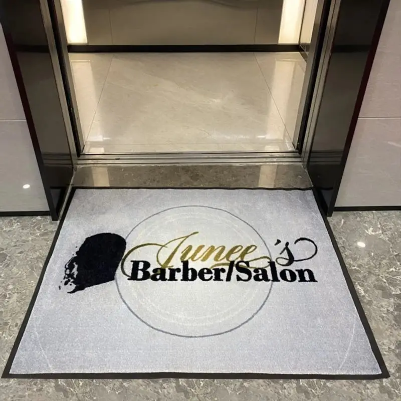 Fabrik benutzer definierte Logo Muster Fußmatten Outdoor Nylon Teppich für kommerzielle Eingangstür matten
