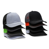 Gorras Trucker Vintage Personalizadas ZB, Oxford Terry, 100% Algodón, Parche Tejido, Bordado con Lentejuelas, Logotipo Personalizado, Parte Trasera de Malla