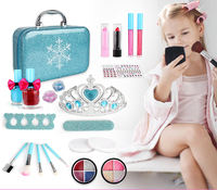 Jouets de maquillage lavables pour enfants en gros, jouets cosmétiques réels pour filles, Frozen, jouet cosmétique non toxique pour tout-petits, ensemble de maquillage pour enfants, coiffeuses, déguisements