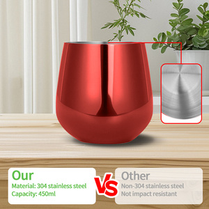 Tùy Chỉnh 15Oz Cách Điện Rượu Vang Cốc Màu Tím Uống Thép Không Gỉ 304 Trứng Hình Cốc Cốc Đặt <span class=keywords><strong>450Ml</strong></span> Cho Đảng Thanh Nhà Sử Dụng - Product Image 5