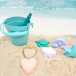 Juguetes de arena de playa de silicona de grado alimenticio para niños, juguetes ecológicos para exteriores, novedad de verano