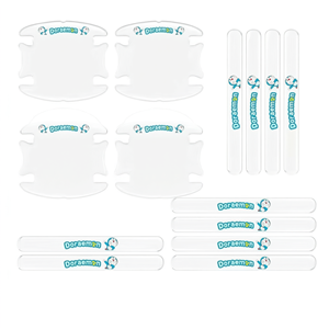 Juego de 14 piezas de tiras protectoras para puertas de coche Doraemon, película protectora anticolisión para manijas de puertas y espejos - Product Image 1