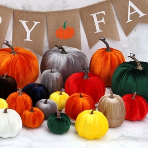 32cm nhung và bọt bí ngô nhân tạo tháp nóng bán bền Halloween mùa thu trung tâm trang trí sẵn sàng để tàu - Product Image 5