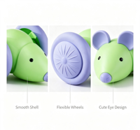 Jouet pour chat intelligent et moderne : Souris interactive en silicone, boule à mouvement automatique, rechargeable, activée par le toucher, laser pour jeu d'intérieur