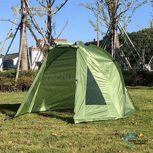 Tente de camping verte avec fenêtres en maille et conception de ventilation pour une utilisation en extérieur - Product Image 4
