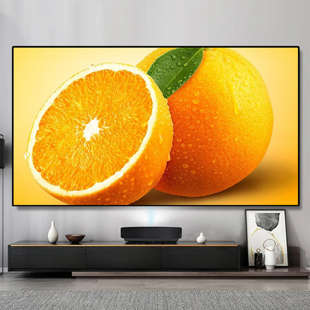 Fresnel 60-120inch Fixed Frame Projection Screens 90+%ALR High Gain Projector Screen for UST Projector