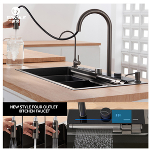 Display digitale moderno in acciaio inox singolo ciotola tasti del pianoforte lavello <span class=keywords><strong>cucina</strong></span> con rubinetto - Product Image 4