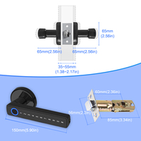 Cerradura Digital Inteligente Camakt 2026 para Puerta de Aluminio y Madera, con Huella Dactilar, Manija con Llave, Wi-Fi, Código en la Nube, App Tuya, Grado C