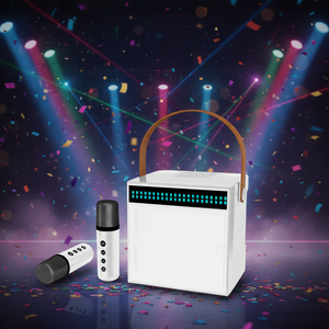 ลำโพงคาราโอเกะไร้สาย V5.3 พกพาสะดวก สีสันสดใส พร้อมไมโครโฟนคู่ สำหรับงานปาร์ตี้กลางแจ้ง รับผลิตตามสั่ง ขายส่ง - Product Image 2