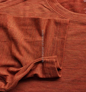 T-Shirt Casual da Uomo in <span class=keywords><strong>Lana</strong></span> <span class=keywords><strong>Merino</strong></span> con Collo a O Personalizzata dalla Fabbrica Solarwool - Product Image 4