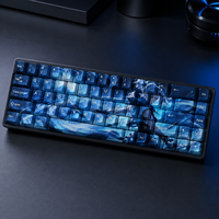 Ensemble de touches de clavier personnalisées VALORANT Jett 68 touches en PBT avec sublimation par transfert thermique, profil Cherry, pour clavier mécanique