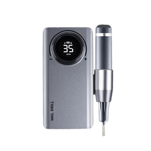 Rechargeable Electric Nail Drill Portable Polisher Ceramic Steel Metal Bits Low Noise <b>UK</b> US Plug Manicure Machine Wholesale - Product Image 5