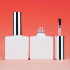 Chai lọ đựng sơn móng tay gel cao cấp, in <span class=keywords><strong>logo</strong></span> tùy chỉnh, 23ml 20ml 18ml, chai thủy tinh vuông trắng lớn, trống - Product Image 2