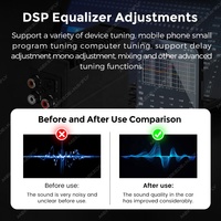 Mekede plug and play DSP amplificateur de puissance 4470A 4*80W support USB RCA AUX sans fil BT MUSIC pour voitures 12V