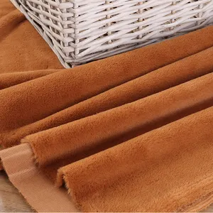 Mềm Ấm Cúng PV Fleece Vải Sang Trọng Cho Chăn Polyester Upholster Vải Sofa Nhung Nhân Tạo Sang Trọng Giả Thỏ Faux Fur