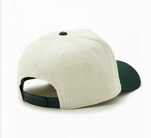 Gorras de Béisbol de Pana de 5 Paneles Unisex de Alta Calidad Aung Crown, Gorras de Béisbol con Visera Curva de Dos Tonos y Logotipo Bordado Personalizado - Product Image 5