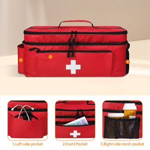 Trousse de premiers secours d'<span class=keywords><strong>urgence</strong></span>, étui de transport de médicaments, sangle réglable, organisateur de flacons de pilules multifonctionnel - Product Image 5