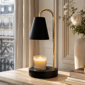 Modern Wood Table Lamp with Brown Cone Shade E26 AC Flexible Warm <b>Light</b> for Bedroom Decor - Product Image 6