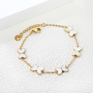 Pulsera de mariposa para mujer, de acero inoxidable, a la moda, sencilla, elegante, regalo de joyería - Product Image 4