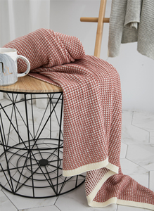 Acceptez la couverture tricotée 100 % coton doux personnalisée pour la décoration des enfants et de la maison Voyage <span class=keywords><strong>KN</strong></span> - Product Image 4