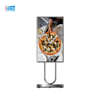 Affichage publicitaire numérique Android 32 43 pouces vertical LCD sur pied, alimentation par batterie ou secteur, WiFi USB