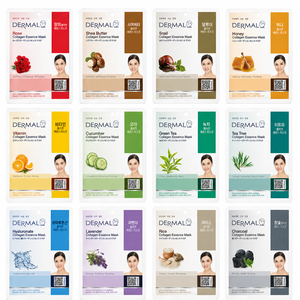 เดอร์มอล คอลลาเจน เอสเซนส์ มาส์ก ชุดมาส์กหน้า 12 แผ่น สำหรับผิวแห้งและผิวแพ้ง่าย - Product Image 1