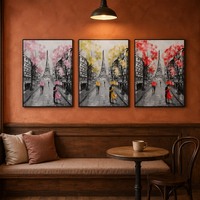 SEQIAO Impression sur toile numérique écologique, peinture à l'aquarelle, art mural abstrait moderne, paysage urbain, impressions décoratives pour la maison, cadeau