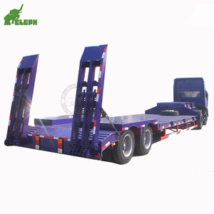 Semi-remorque surbaissée à 2 essieux <span class=keywords><strong>de</strong></span> 12 mètres à col <span class=keywords><strong>de</strong></span> cygne, capacité 40 tonnes, prix abordable - Product Image 3