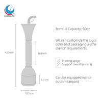 24oz/48oz Gobelets longs souvenirs rechargeables créatifs Gobelets géants pour le gel et la boue avec couvercles et pailles