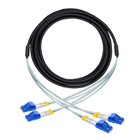 Özel SC LC ST FC Konnektörlü Zırhlı Fiber Optik Kablo 4 Hat 4 Core OS2 Dış Mekan TPU 300m