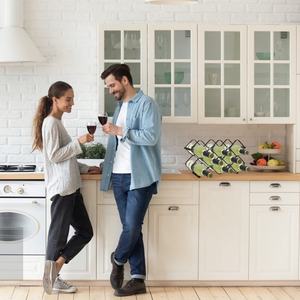 Estante para Vino de Sobremesa, Diseño de Rejilla, Independiente, para 5 Botellas, Moderno, Transparente, de Acrílico y Plástico - Product Image 6