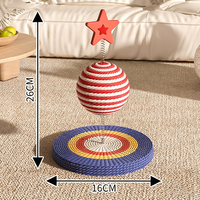 Planche à gratter durable sans perte pour chat Motif solide Sisal Corde pour chat Lit et jouet Combo pour toutes les saisons