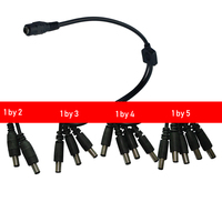 Musique/Lumière LED 1 femelle à 10 mâle Connecteur de prise d'alimentation DC Jack Câble coupleur 5.5X2.1mm Dc Power Cable