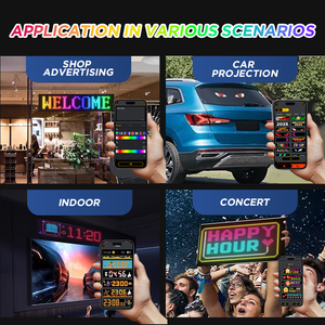 23 ''x 5'' Devil của đôi mắt ánh sáng cho kính chắn gió, 5V USB lập trình LED không thấm nước từ xa app điều khiển linh hoạt hiển thị kỹ thuật số dấu hiệu - Product Image 2