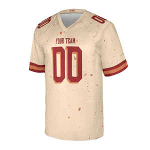 ผู้ผลิต OEM เสื้อฟุตบอลอเมริกันแบบใหม่ ออกแบบเองได้ตามต้องการ เสื้อฟุตบอลอเมริกันโพลีเอสเตอร์ 100% ออกแบบตามสั่ง - Product Image 2