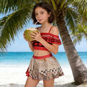 Ensemble tankini pour filles de style ethnique, maillot de bain princesse Daisy Girl, maillot de bain d'aventure, tankini, maillot de bain 2 pièces, design léger - Product Image 2