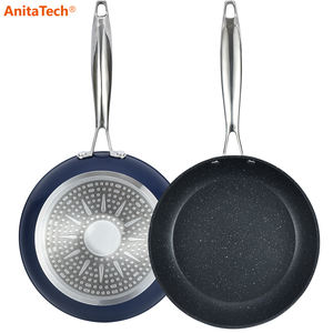 Juego de Utensilios de Cocina Antiadherentes de Acero Inoxidable de 8, 10 y 12 Pulgadas con Tapa de Vidrio, Juego de Sartenes - Product Image 3