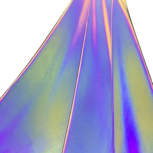YouGuang, полностью Радужная цветная ткань с высокой отражающей печатью, цветной светоотражающий полиэстер/ткань из материала TC