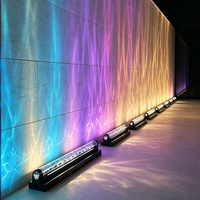 Lampe LED 3D intelligente pour laveuse murale DMX RGBW, barre de lampe à projection de flamme, contrôle de l'eau, éclairage de décoration de fond de salon