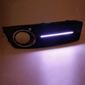 Couvre-phare antibrouillard en plastique de haute qualité, noir brillant, avec LED pour Audi A4 Non-Sline 2008-2012 B8 - Product Image 5