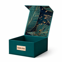 Boîte cadeau magnétique avec logo personnalisé, boîte en carton rigide noir mat de luxe, emballage de boîte cadeau en carton recyclable avec fermeture en carton