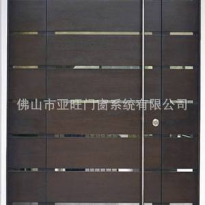 Puerta de entrada de aluminio con cristal personalizado, puerta americana de diseño no centralizado, procesamiento para villas y edificios, puerta de entrada para el hogar. - Product Image 5