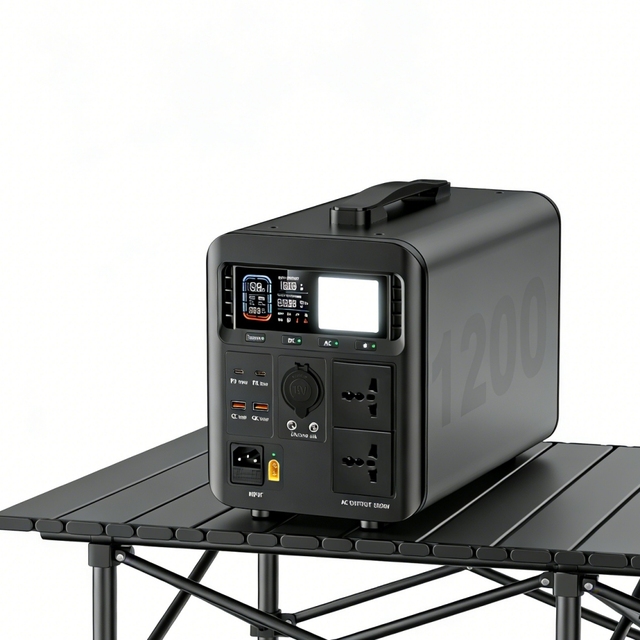 1200W Solar Generator Portable Power Station for Home Power Bank System With Silicon Solar Panel Outdoor Lithium Battery MPPT