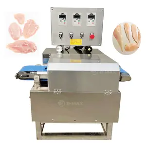 Cortador de carne fresca tipo transportador, máquina de corte de peito de frango, máquina de corte de tiras, máquina de corte de vendas