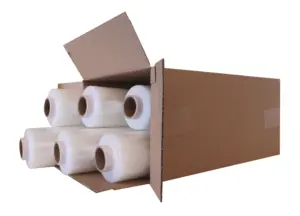 PE perforé plastico filme de embalagens em rolo stretch marque hud en rouleaux pour emballage de palette