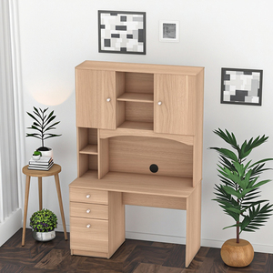 Venta al por mayor de muebles de oficina en casa de madera extensible mesa de estudio con estantería cajones de almacenamiento para adultos uso de ordenador de escritura - Product Image 2