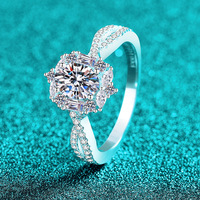 Bague en argent S925 avec moissanite, forme Dan, magnifique, luxe léger, exquise, de haute qualité, bijou de décoration pour femme, pour mariage et soirée