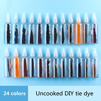 Poudre de teinture Tie Dye 24 couleurs non toxique, ensemble de teintures directes pour tissus et vêtements, colorants textiles, marque OSBNG, 2g/flacon