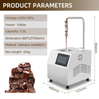 Petite machine de fabrication de chocolat de type 5.5 L pour tempérer et fondre le chocolat pour l'enrobage de biscuits aux fraises
